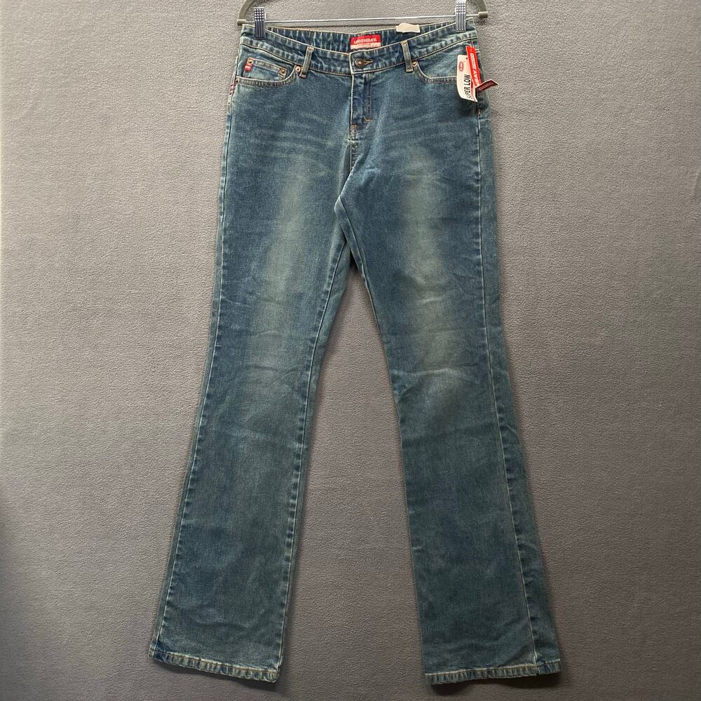 Vtg Y2K 90s 00s Unionbay Super Low Stretch Flare Jean Juniors 9 Deadstock Blue